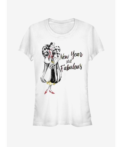 Disney Couture Cruella De Vil Girls T-Shirt - Junior Sizes, White