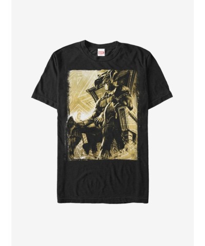 Marvel Black Panther Throne Unisex T-Shirt - Black