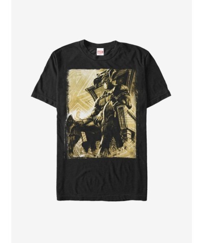 Marvel Black Panther Throne Unisex T-Shirt - Black