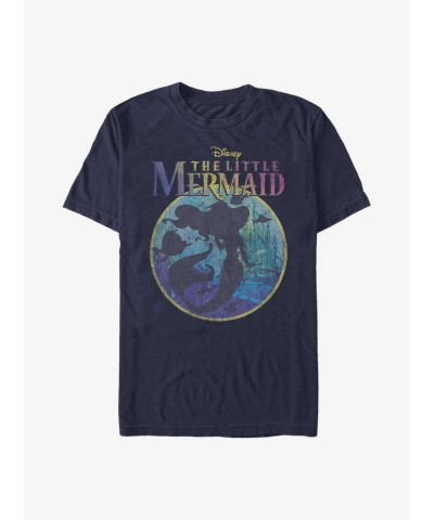 Disney Little Mermaid Silhouette T-Shirt in Blue for Men