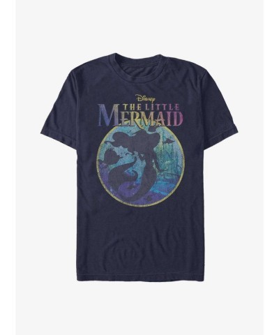 Disney Little Mermaid Silhouette T-Shirt in Blue for Men