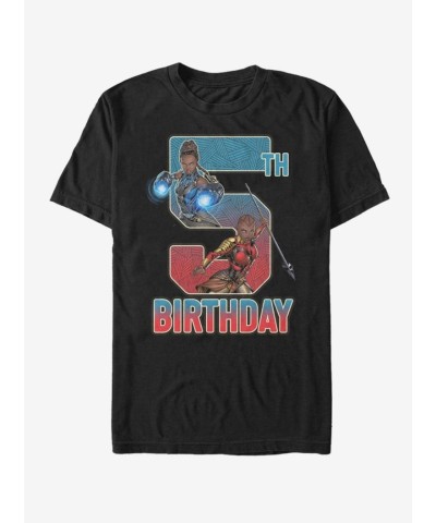 Marvel Black Panther Shuri Okoye T-Shirt - Black for Boys' 5th Birthday