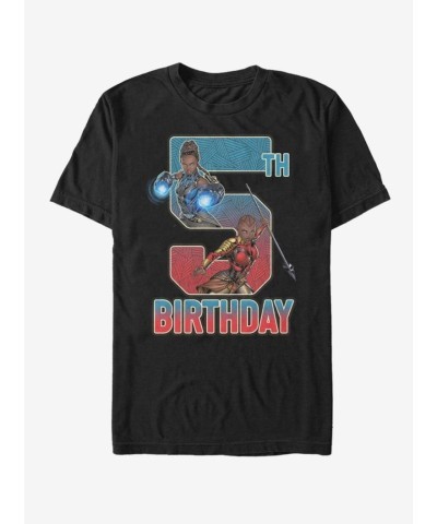 Marvel Black Panther Shuri Okoye T-Shirt - Black for Boys' 5th Birthday