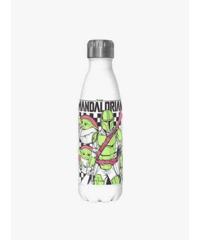 Star Wars Mandalorian Insulated Water Bottle - White 17oz Stainless Steel