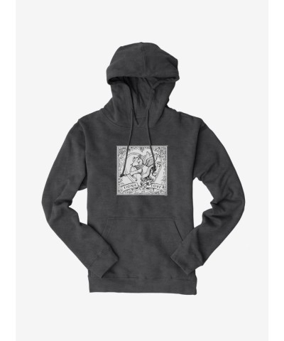 Fiona Hippo Valentine's Day Sketch Men's Hoodie