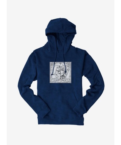 Fiona Hippo Valentine's Day Sketch Men's Hoodie