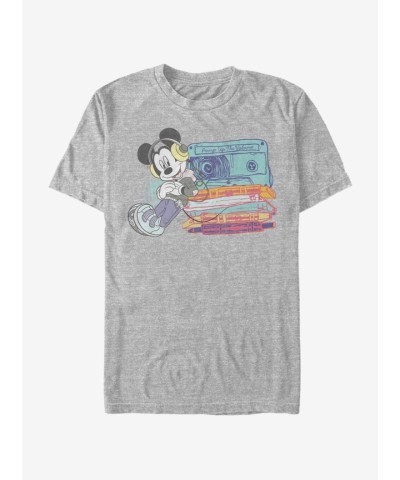 Disney Grey Mickey Mouse T-Shirt with Classic Design - Men's