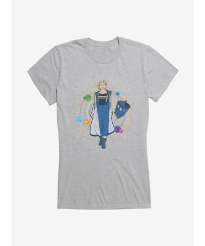 Doctor Who 13th Doctor Universe-Saving Graphic Black Tee for Girls