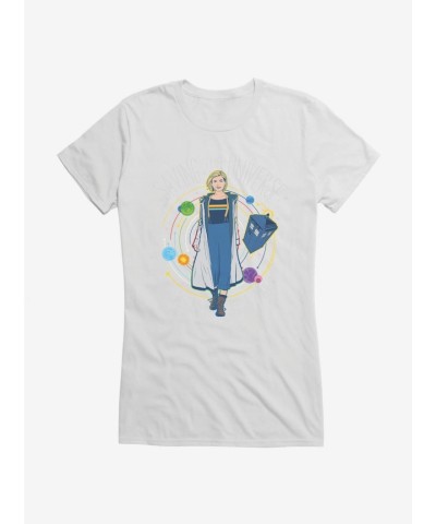 Doctor Who 13th Doctor Universe-Saving Graphic Black Tee for Girls