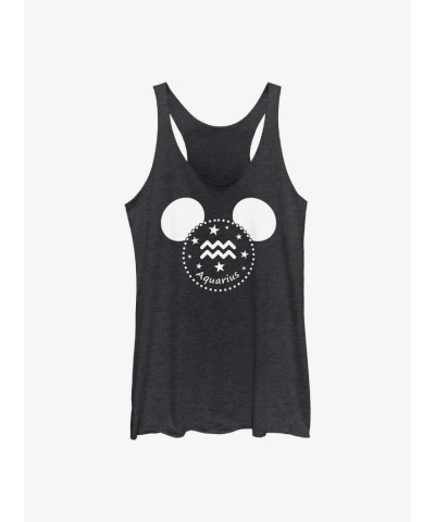 Disney Girls Zodiac Aquarius Tank Top - Black