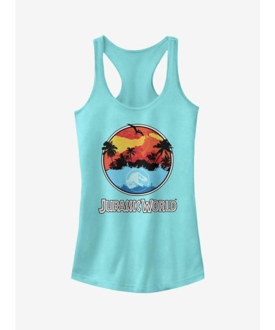 Jurassic World Fallen Kingdom Apocalyptic Logo Girls Grey Tank Top
