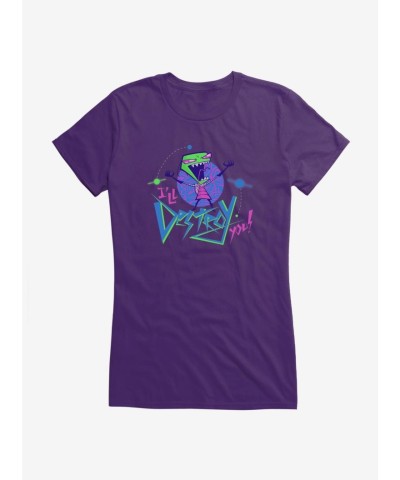 Invader Zim Destroy Girls Junior T-Shirt