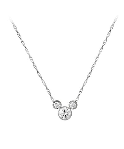 Mickey Mouse Diamond Necklace in Platinum - Medium Women's Jewelry
