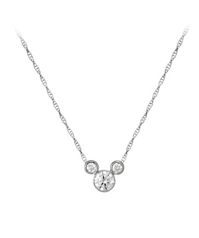 Mickey Mouse Diamond Necklace in Platinum - Medium Women's Jewelry
