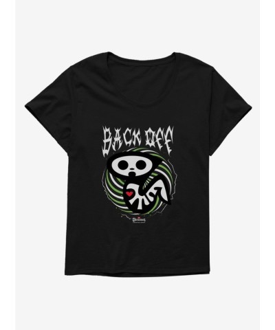 Skelanimals Cecil Girls Plus Size Comfortable Black Scoop Neck T-Shirt