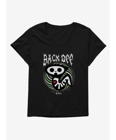 Skelanimals Cecil Girls Plus Size Comfortable Black Scoop Neck T-Shirt
