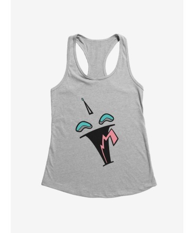 Invader Zim Grey Laughing Face Girls Tank Top