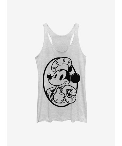 Disney Girls Mickey Mouse Chef Circle Tank Top - White