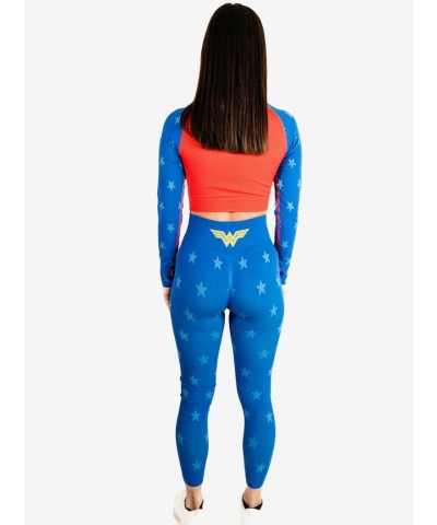 Wonder Woman Active Cosplay Leggings and Crop Top Set