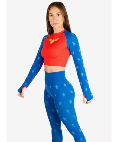 Wonder Woman Active Cosplay Leggings and Crop Top Set