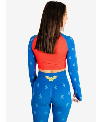 Wonder Woman Active Cosplay Leggings and Crop Top Set