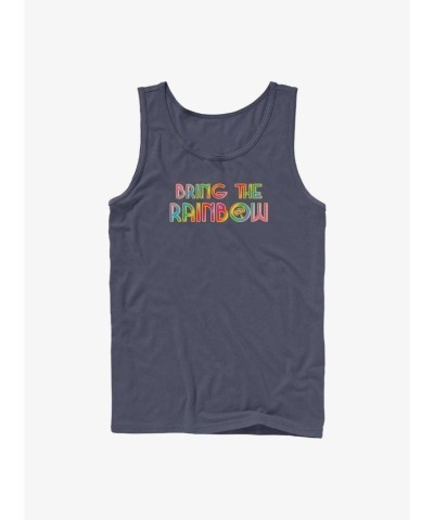 Marvel Thor Lightning Love Rainbow Cotton Tank Top - Men's Blue
