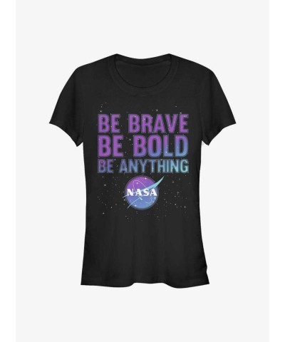 NASA Inspired Bold Girls Tee - Black