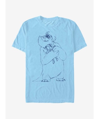 Disney Pixar Monsters University Kitty Boo Hug Men's Blue T-Shirt