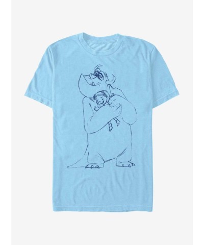 Disney Pixar Monsters University Kitty Boo Hug Men's Blue T-Shirt