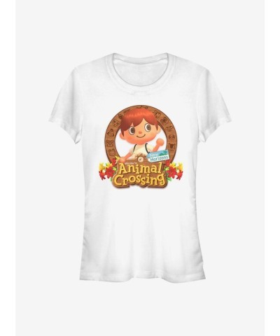 Nintendo Animal Crossing Girls T-Shirt with Villager Emblem