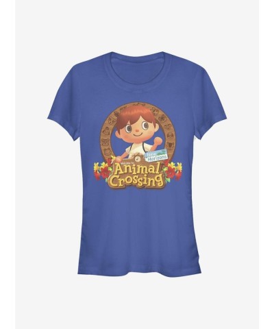 Nintendo Animal Crossing Girls T-Shirt with Villager Emblem