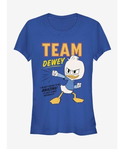 Disney Girls Lightweight DuckTales Team Dewey T-Shirt - Blue