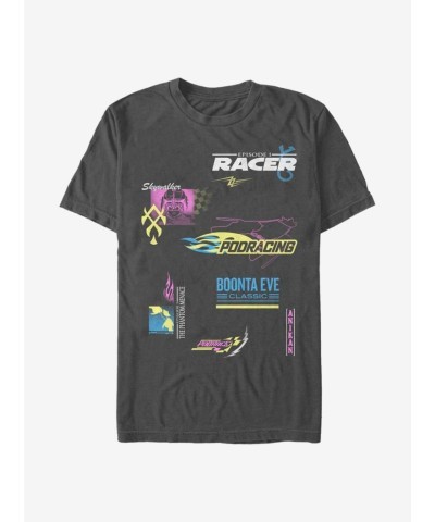Star Wars Racer Graphic Tee - Grey for Men