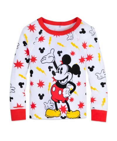 Mickey Mouse Snuggly Pajama Set for Kids