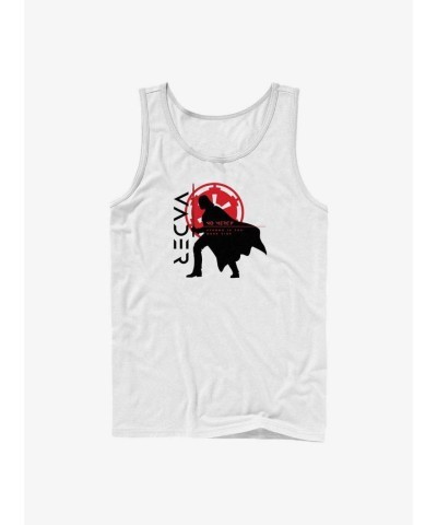 Obi-Wan Kenobi vs Vader Cotton Silhouette Tank Top - Men's White
