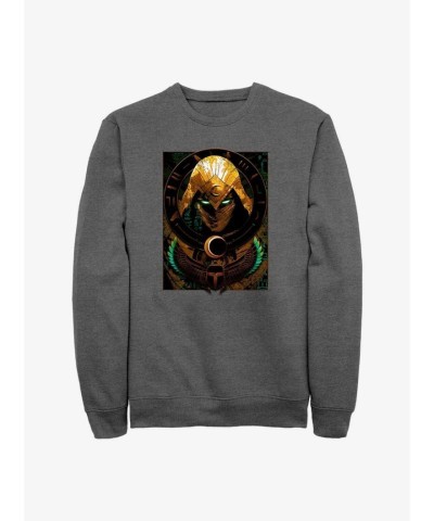 Marvel Grey Scarab Moon Knight Crewneck for Men