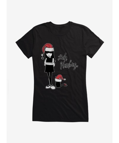 Emily Strange Bah Humbug Lightweight Girls T-Shirt