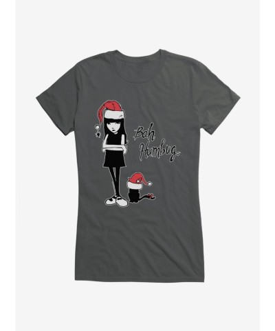 Emily Strange Bah Humbug Lightweight Girls T-Shirt