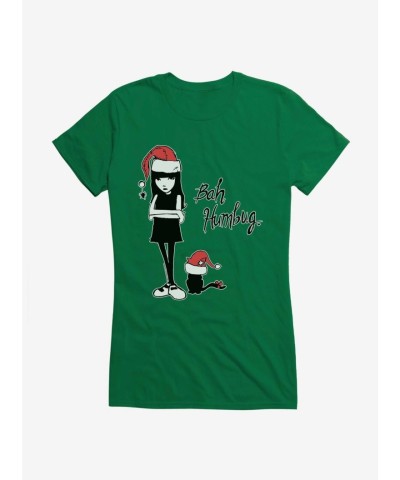 Emily Strange Bah Humbug Lightweight Girls T-Shirt