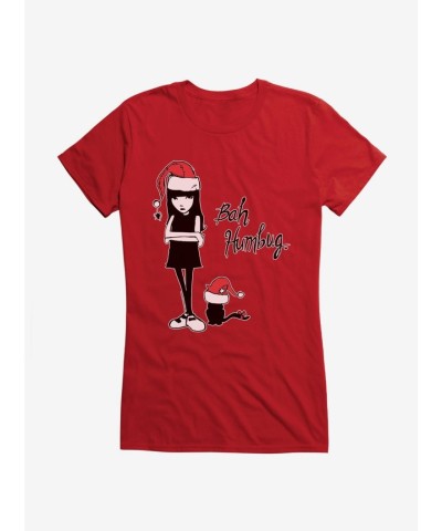Emily Strange Bah Humbug Lightweight Girls T-Shirt