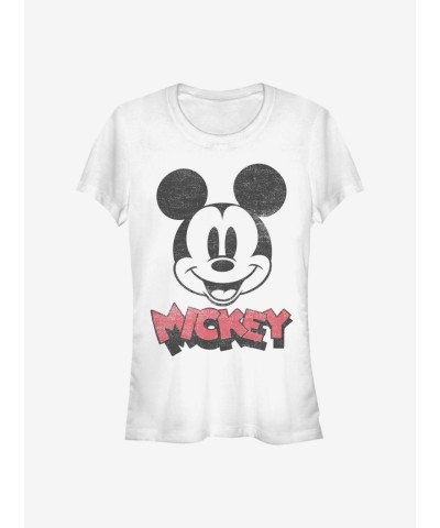 Disney Girls Lightweight Mickey Mouse Tee - White