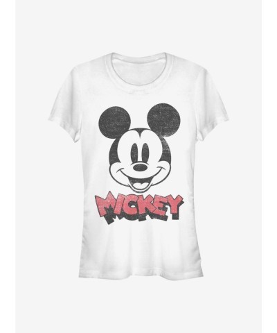 Disney Girls Lightweight Mickey Mouse Tee - White