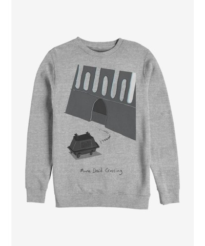 Star Wars Inspired Mouse Droid Grey Crew Sweatshirt for Men