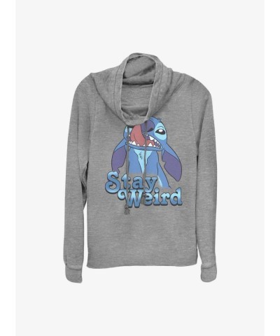 Disney Lilo & Stitch Grey Cowl Neck Sweatshirt for Girls