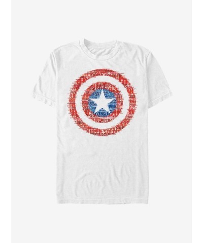 Marvel Captain America T-Shirt - Lightweight White for Men