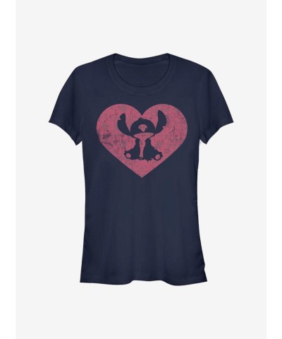 Disney Lilo & Stitch Heart T-Shirt for Girls - Blue