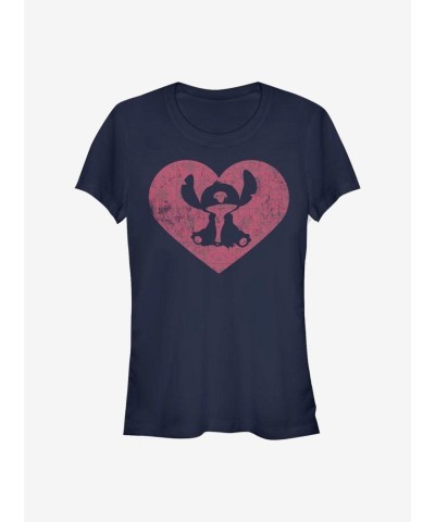 Disney Lilo & Stitch Heart T-Shirt for Girls - Blue