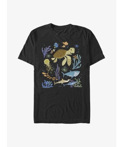 Disney Pixar Finding Nemo Ocean Scene T-Shirt - Men's Black