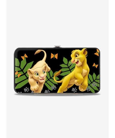 Disney The Lion King Young Simba and Nala HAKUNA MATATA Hinge Wallet - Vegan Leather and Stainless Steel