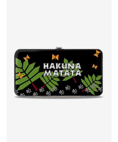 Disney The Lion King Young Simba and Nala HAKUNA MATATA Hinge Wallet - Vegan Leather and Stainless Steel
